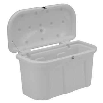 Taylor Made Stow N’ Go Polyethylene Dock & Patio Storage Box, White (43"L x 21"W x 26"H) #123650