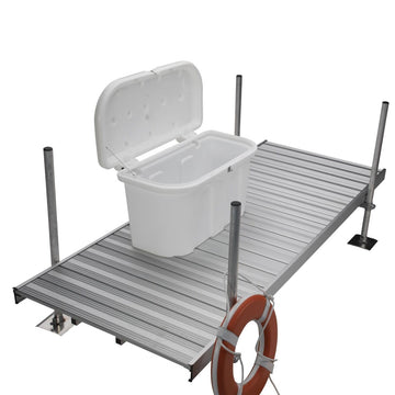 Taylor Made Stow N’ Go Polyethylene Dock & Patio Storage Box, White (43"L x 21"W x 26"H) #123650