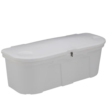 Taylor Made Stow N’ Go Polyethylene Dock & Patio Storage Box, White (67.75"L x 27.75"W x 26"H) #123750