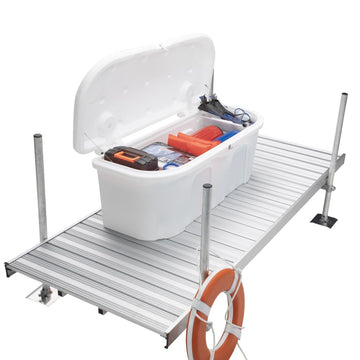 Taylor Made Stow N’ Go Polyethylene Dock & Patio Storage Box, White (67.75"L x 27.75"W x 26"H) #123750