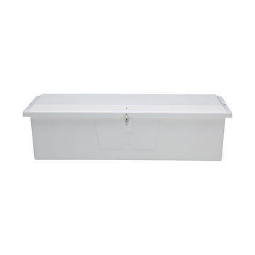 Coffre de rangement de quai en fibre de verre Taylor Made Stow N’ Go Standard, grand (24"H x 85"W x 22"P), blanc #83551