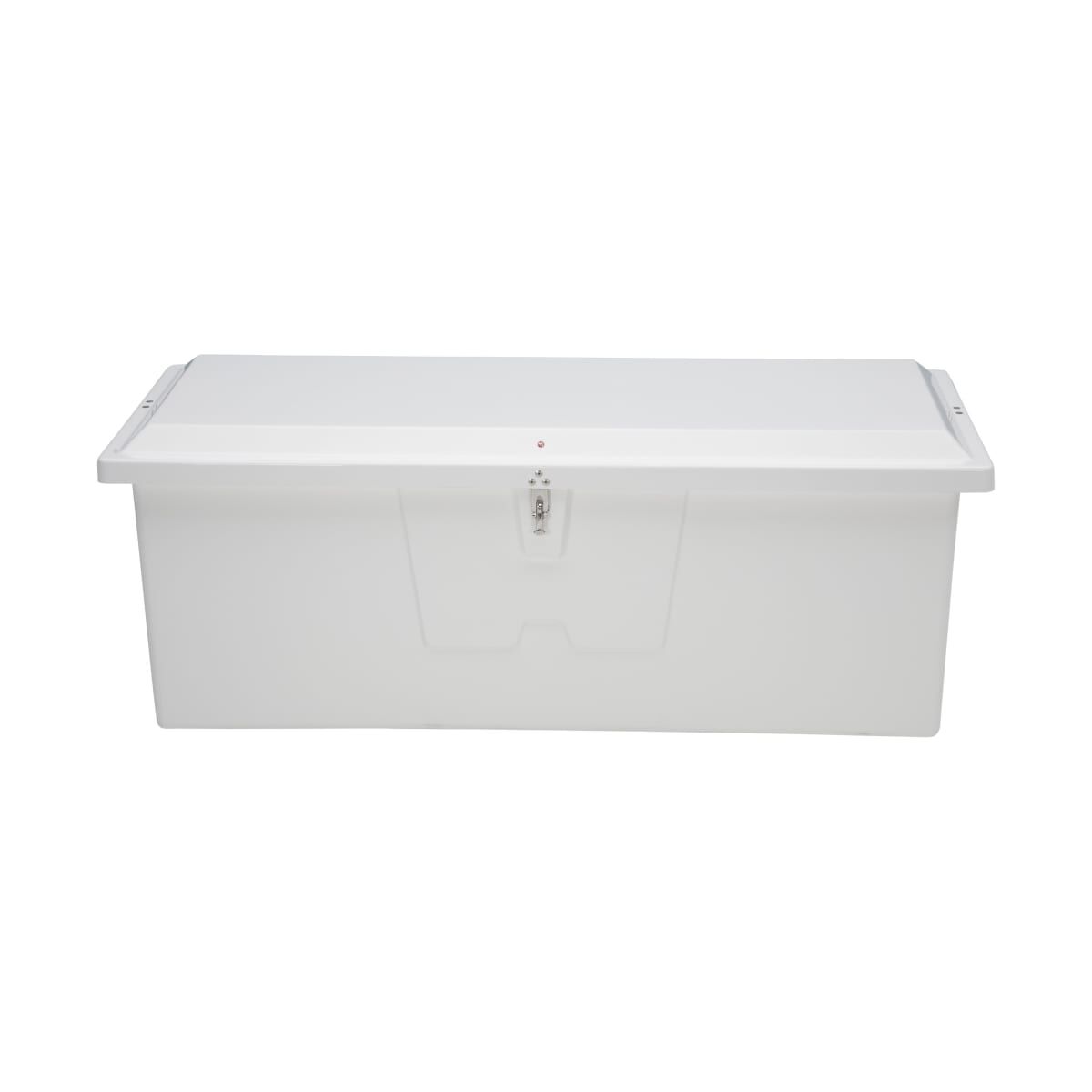Taylor Made Stow N’ Go Deep Fiberglass Dock Box, Medium (27"H x 72"W x 26"D), White #83554
