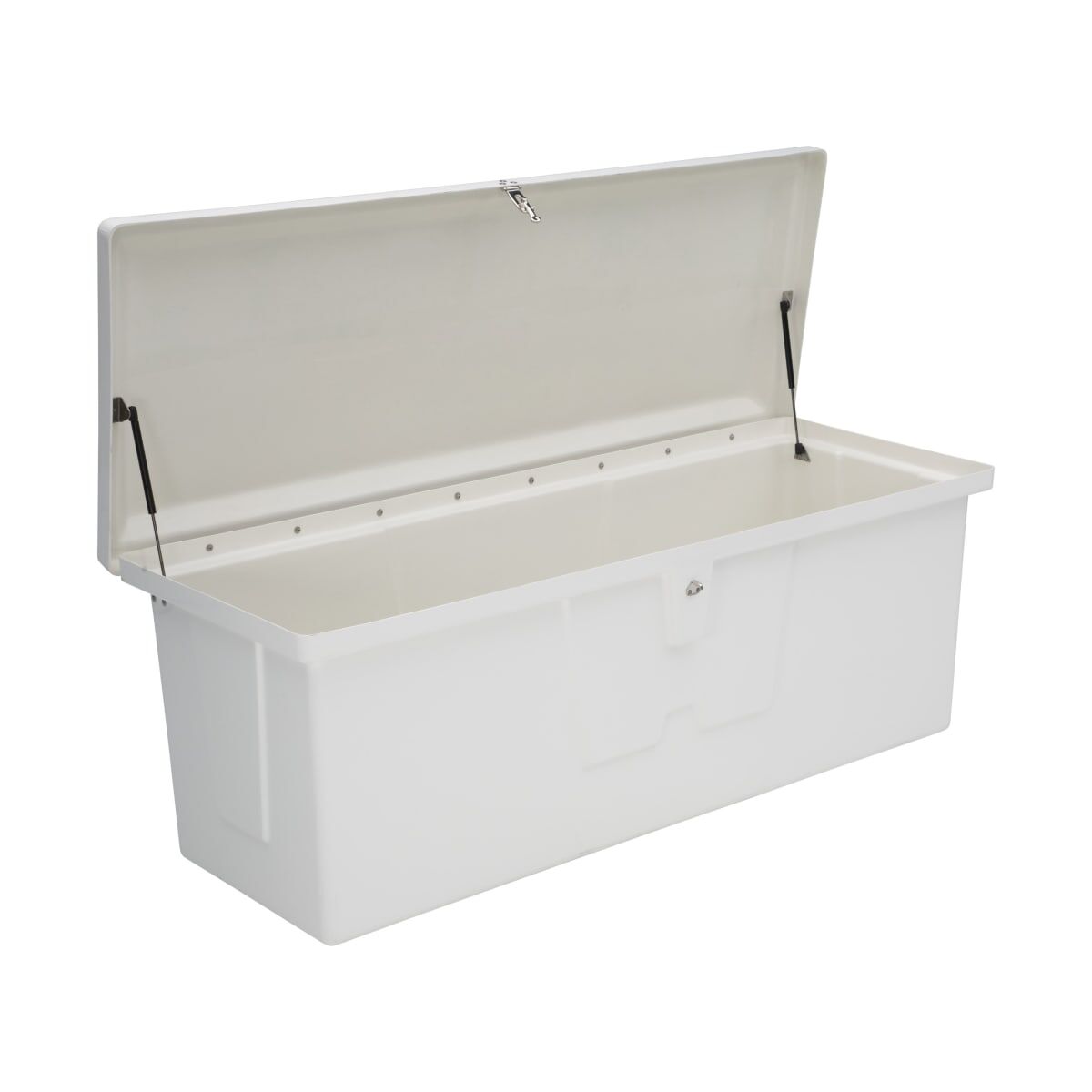 Boîte de ponton en fibre de verre profonde Taylor Made Stow N’ Go, moyenne (H 68,6 cm x L 182,9 cm x P 66 cm), blanche #83554