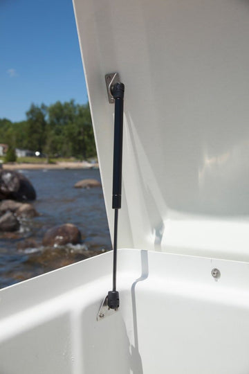 Taylor Made Stow N’ Go Top Seat Fiberglass Dock Box, Small (22"H x 46"W x 26"D), White #83556
