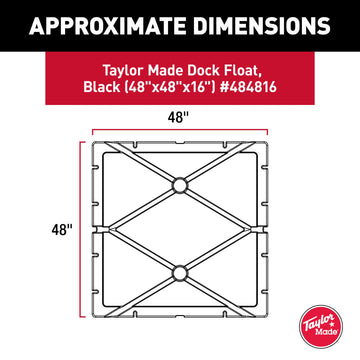 Taylor Made Dock Float (48" x 48" x 16"), Approx. Buoyancy 1,200 lb #484816