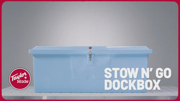 Taylor Made Stow N’ Go Corner Fiberglass Dock Box (44-1/2"H x 51-3/8"W x 29-1/2"D), White #83563
